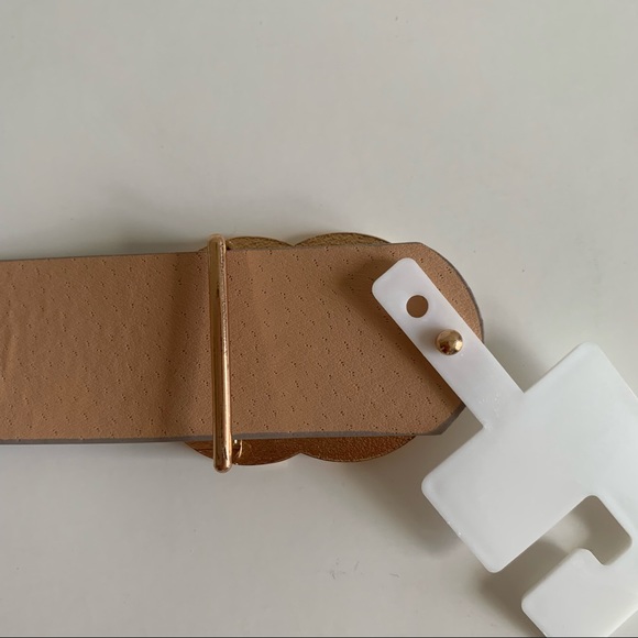 Snake print embossed velvet belt Buckle lilac - Picture 9 of 10